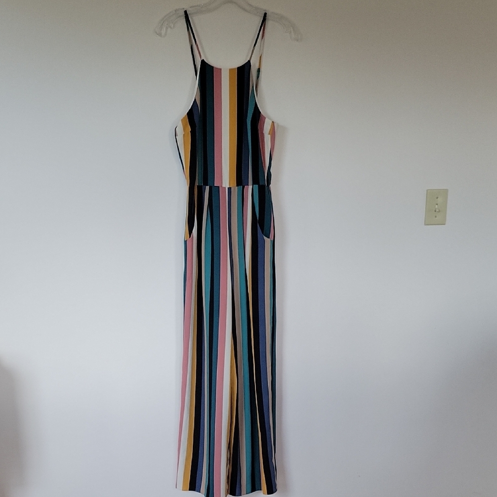 Moa Moa Multicolor Striped Jumpsuit Romper Womens Medium